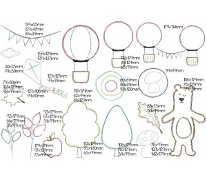 Stickserie - Herbst Doodle